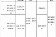 中信保誠(chéng)人壽威海中心支公司被罰23萬元：虛構(gòu)中介業(yè)務(wù)套取費(fèi)用、虛列經(jīng)營(yíng)費(fèi)用