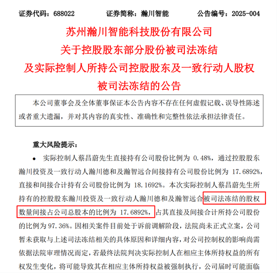 與前妻出現(xiàn)財(cái)產(chǎn)糾紛，這家A股公司實(shí)控人股份被司法凍結(jié)！