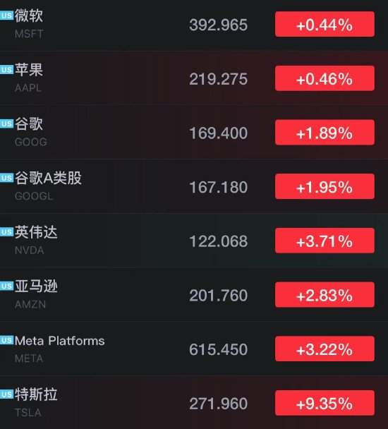特斯拉領(lǐng)漲美股“七巨頭”散戶(hù)斥資80億美元逢低買(mǎi)入