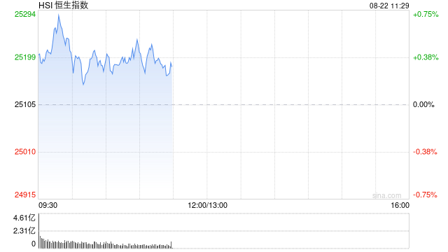 快訊：恒指高開0.4% 科指漲0.99% 新消費(fèi)概念普漲 新能源車企股回暖 小鵬汽車漲超9%