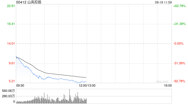 山高控股盤中大跌超50% 公司回應(yīng)股權(quán)高度集中 稱能夠遵守公眾持股量規(guī)定